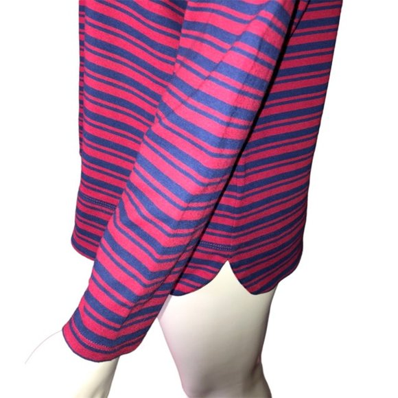 LL Bean Red & Navy Striped Long Sleeve Tee | 100% Cotton, XL Petite - Picture 6 of 8